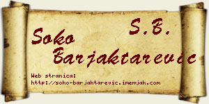 Soko Barjaktarević vizit kartica
